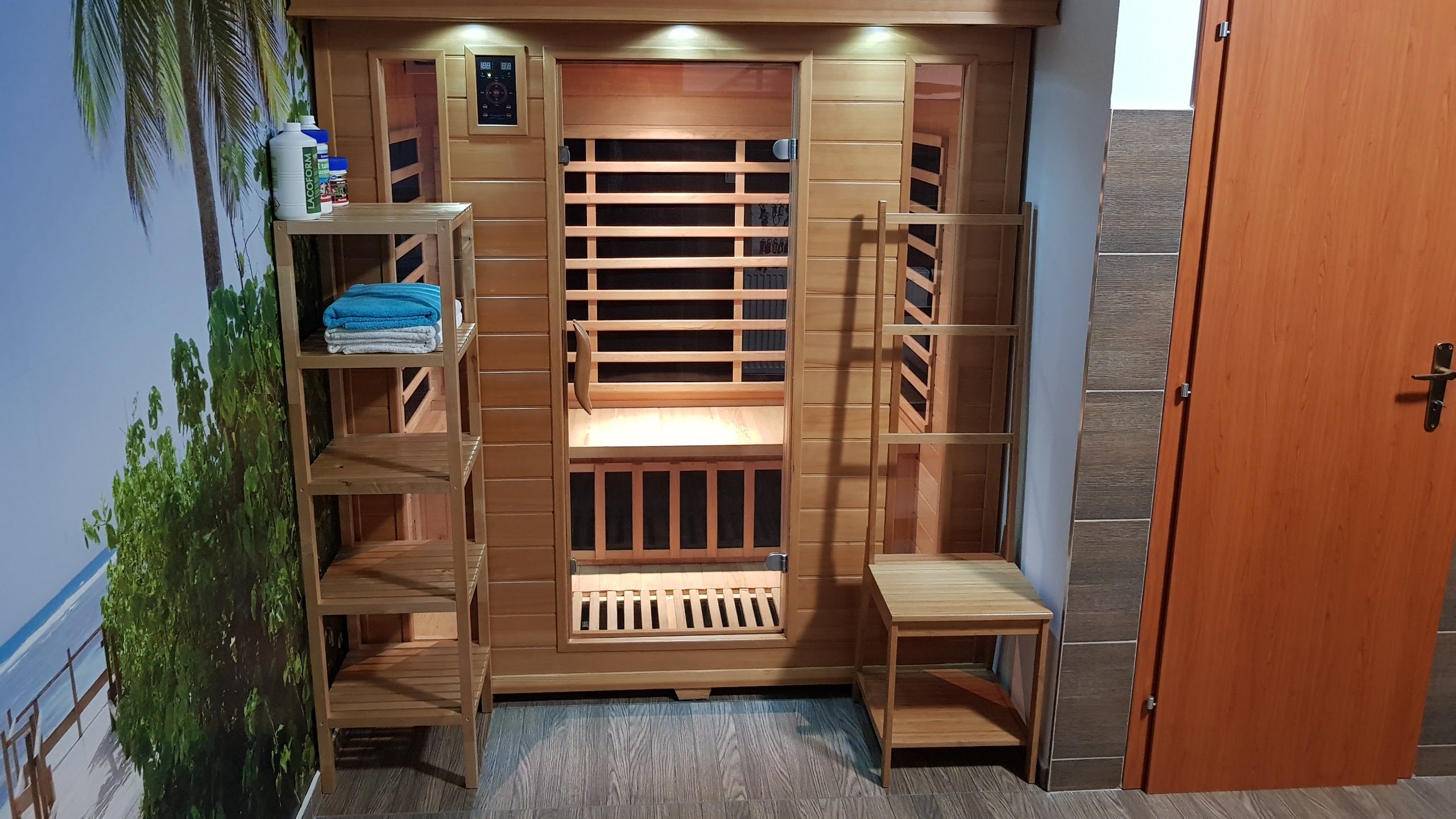Infračervená sauna v apartmáne Malý Princ Bojnice - luxusné ubytovanie s wellness vybavením na Slovensku